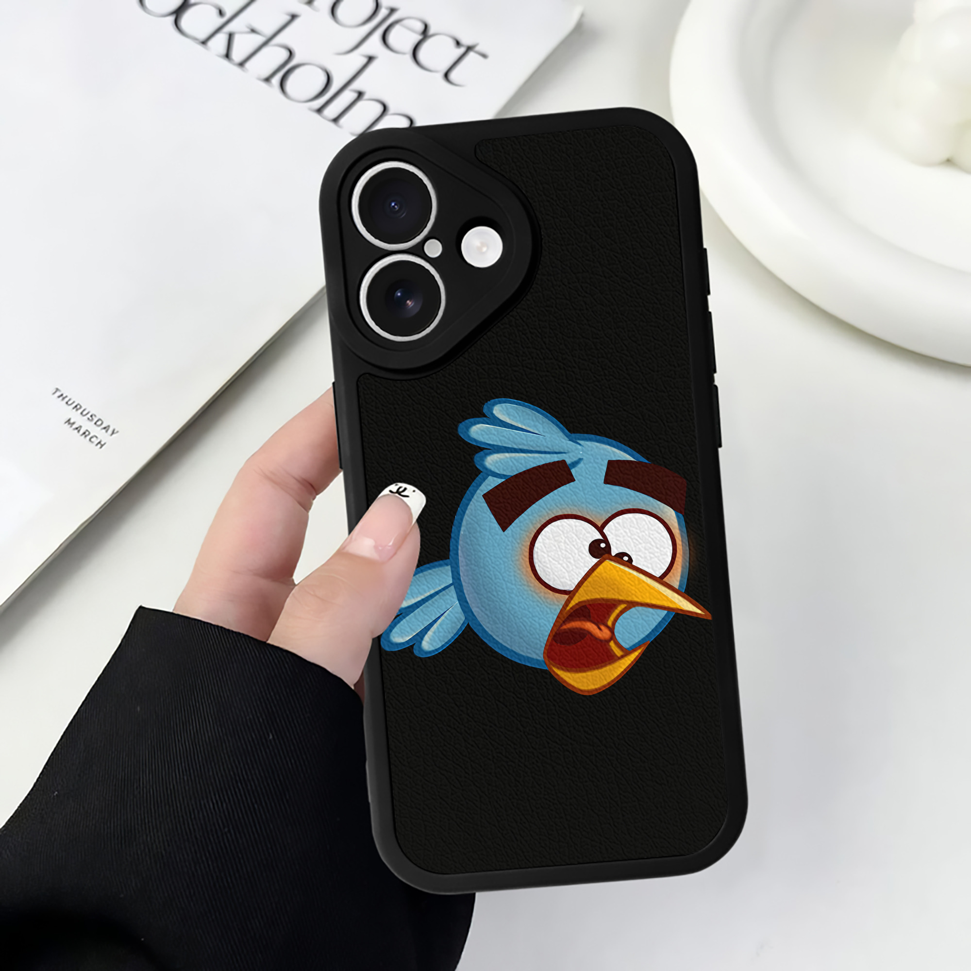 （画像用） Angry Birds アングリーバード 【iPhone 16シリーズ対応】シリコンスマホケース（レザー調） 材質：シリコン